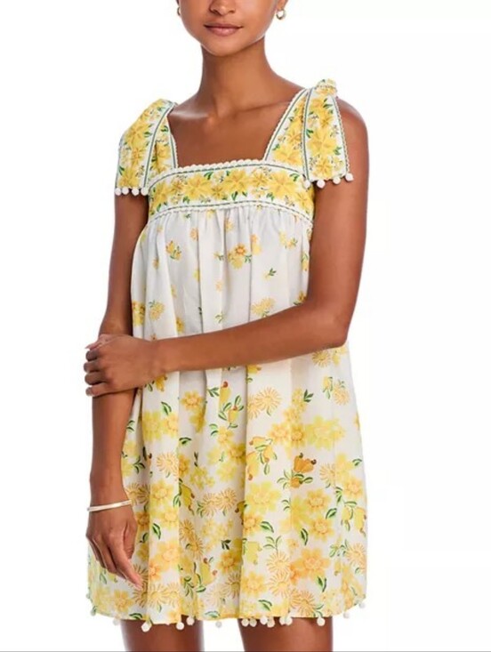FARM Rio Dresses & Skirts - Farm Rio Azaleia Floral Mini Tie Shoulder Dress